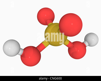 Molécule d'acide sulfurique Banque D'Images
