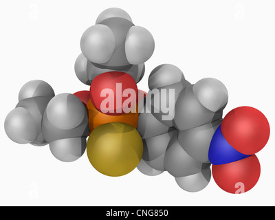 Le parathion molécule insecticide Banque D'Images