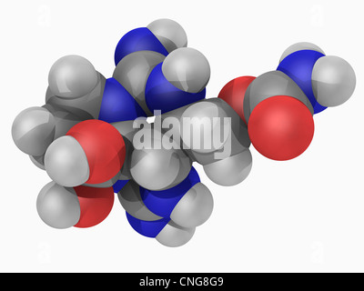 Molécule neurotoxine saxitoxine Banque D'Images