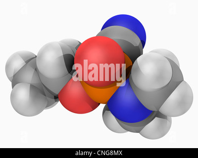 Molécule d'agents neurotoxiques tabun Banque D'Images