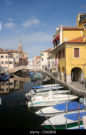 Le Canale Vena, à Chioggia, Veneto, Italie Banque D'Images