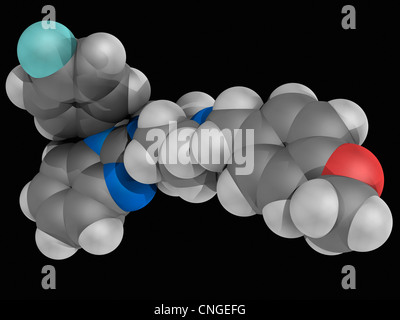 L'astémizole molécule pharmaceutique Banque D'Images