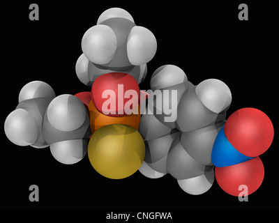Le parathion molécule insecticide Banque D'Images