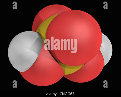 Molécule d'acide sulfurique Banque D'Images