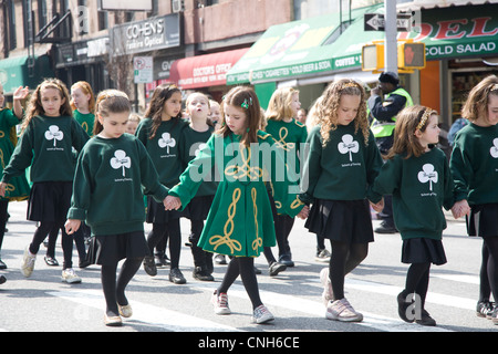 Défilé annuel en irlandais Park Slope, Brooklyn, New York. Banque D'Images