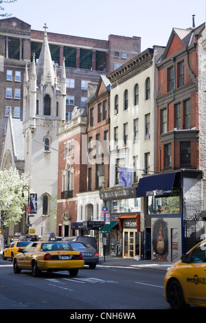 Madison Avenue, Upper East Side, New York, au 72e St. Banque D'Images