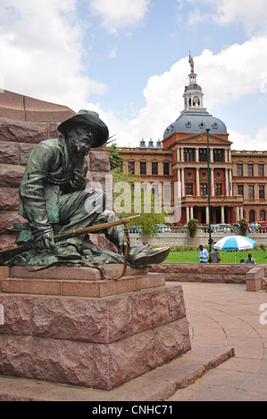 Statue de Paul Kruger, Place de l'Église (Kerkplein), Pretoria, la Province de Gauteng, Afrique du Sud Banque D'Images