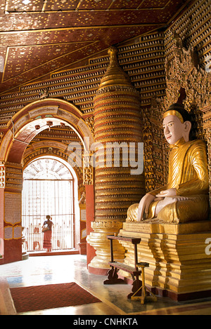 Détail de la décoration du temple, Thanboddhay Paya, Monywa, Birmanie. Le Myanmar. Thambuddhei. Parution du modèle Banque D'Images