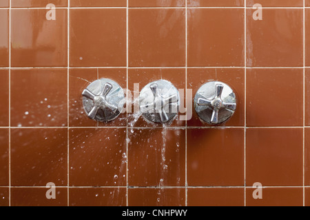 Un robinet de douche eau pulvérisation Poignée Banque D'Images