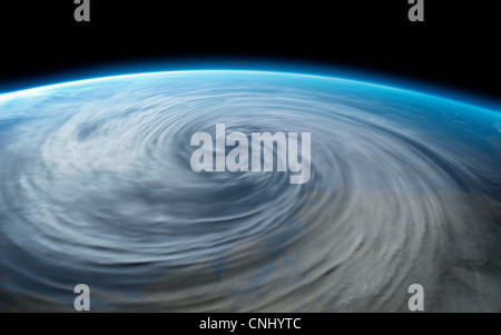 L'ouragan sur la planète terre Banque D'Images
