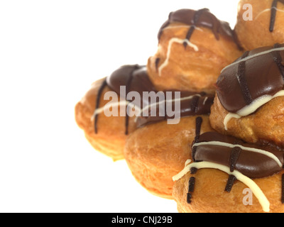 Profiteroles au chocolat Banque D'Images