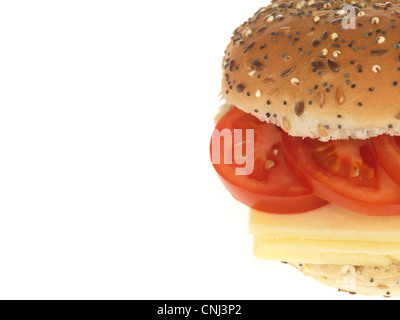 Fromage et pain brun de tomate Banque D'Images