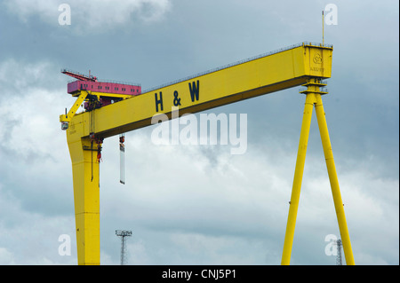 Les grues Harland & Wolf, connu sous le nom de Samson et Goliath Banque D'Images