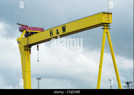 Les grues Harland & Wolf, connu sous le nom de Samson et Goliath Banque D'Images