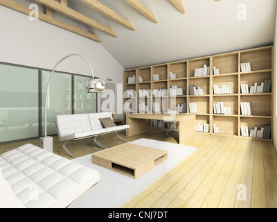 3D render. Chambre moderne. Banque D'Images