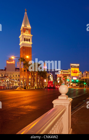 Le Venetian Hotel and Casino le long de la 'Strip' de Las Vegas, Nevada USA Banque D'Images