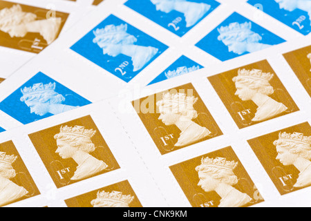 Timbres-poste royale en première et deuxième classes Banque D'Images