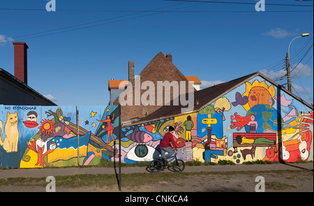 Maisons colorées à Punta Arenas, en Patagonie, au Chili Banque D'Images