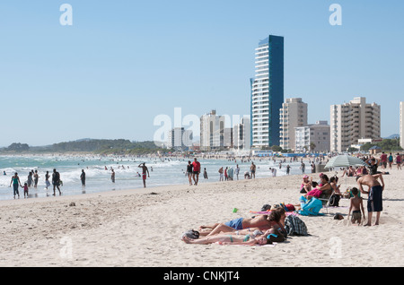 Les vacanciers sur la plage Le Strand Western Cape Afrique du Sud Banque D'Images