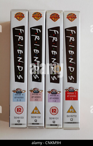 Les amis videos isolé sur fond blanc Banque D'Images