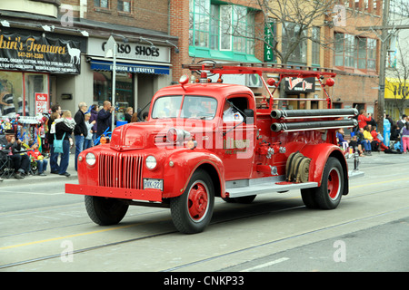 Vieux Camion de Pompiers de Toronto Banque D'Images