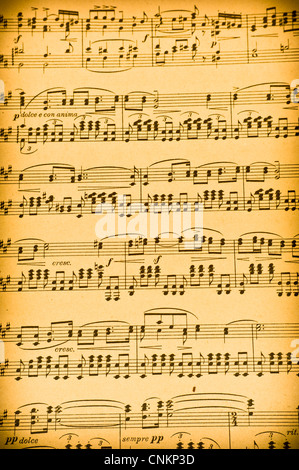 Partition de musique Banque D'Images