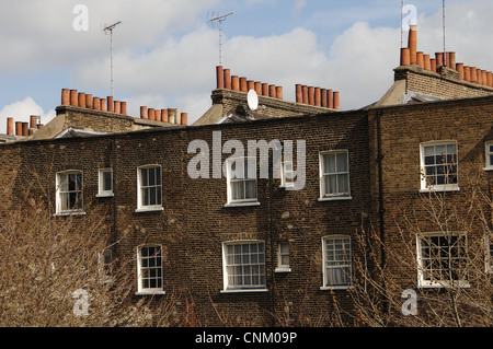 United Kingdom. Londres. Maisons typiquement anglais. Banque D'Images