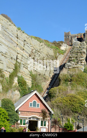 La Falaise de Hastings, Sussex, UK Banque D'Images