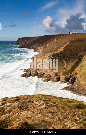 Chapelle à Porth vers papule Coates engine house et St Agnes, Cornwall, UK Banque D'Images