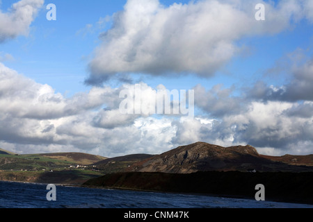 Gwylwyr Carreglefain Porth Dinllaen à partir de la péninsule de Lleyn Nefyn Gwynedd au Pays de Galles Banque D'Images