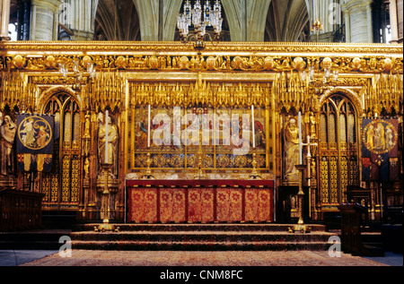 L'Abbaye de Westminster, le maître-autel London England UK interior interiors autels abbayes English Banque D'Images