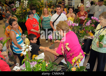 Miami Florida,Coral Gables,Fairchild Tropical Gardens,Orchid Show,event,shopping shopper shoppers shop marchés marché achat vendre Banque D'Images