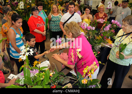 Miami Florida,Coral Gables,Fairchild Tropical Gardens,Orchid Show,shopping shopper shoppers magasins marché marchés achats vente,retai Banque D'Images