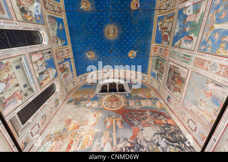 Des fresques de Giotto dans la Chapelle des Scrovegni (Cappella degli Scrovegni), une église à Padoue, Vénétie, Italie, Europe Banque D'Images