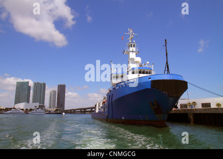 Miami Florida,Biscayne Bay,Port de Miami,Dodge Island,Florida Responder,nettoyage des déversements d'hydrocarbures,bateau,contrôle de la pollution,FL120331169 Banque D'Images