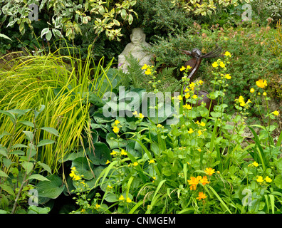 Jardin privé -Mr & Mme Fleury, ouvert au public en juin (La Ferté Macé, Orne, Normandie, France). Banque D'Images