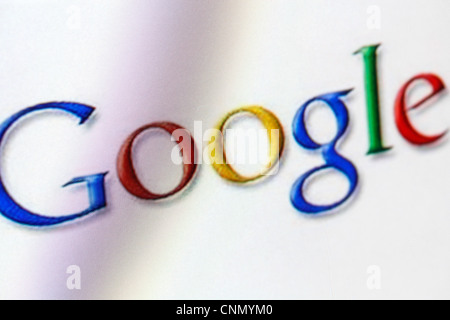 Logo Google sur un écran de surveillance Banque D'Images