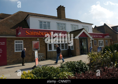 Sainsbury's converti local public house pub converti autrefois l'évêque's Oak Pool Loop Road Tonbridge Kent supermarché maintenant Banque D'Images