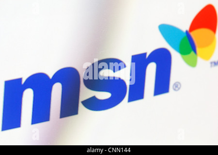 Messenger logo sur un écran de surveillance. Banque D'Images