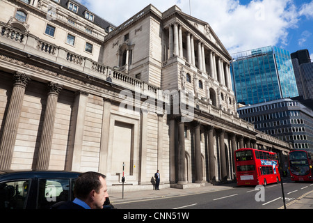 La Banque d'Angleterre, Threadneedle Street, Londres, Royaume-Uni. Banque D'Images