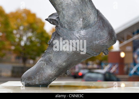 Billy Bremner de Leeds United Football Statue hors sol à Elland Road Banque D'Images