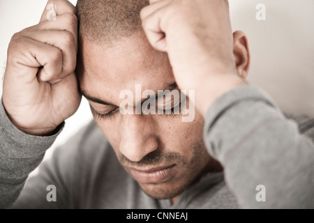 Close-up Portrait of Man Banque D'Images