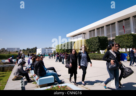 Plus de femmes que d'hommes en Tunisie étude et le chômage parmi les femmes universitaires est plus élevé que chez les hommes. Banque D'Images