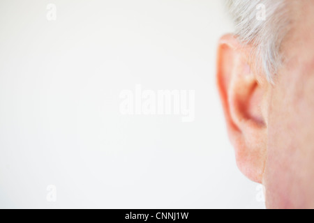 Close up of Older person's ear Banque D'Images