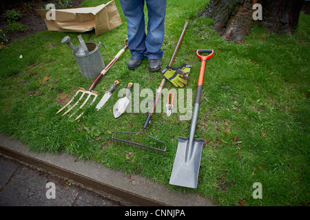 Outils de jardinage, de l'Ontario, Canada Banque D'Images