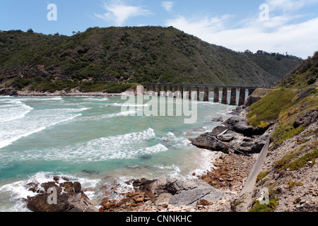 Pont sur la rivière Kaaimans Afrique du Sud Banque D'Images