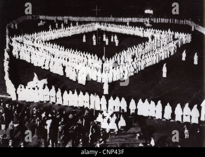 Réunion du KU KLUX KLAN en Virginie Occidentale en 1924 Banque D'Images