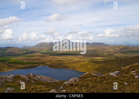 Vue panoramique de Croagh Patrick Mayo Irlande Banque D'Images