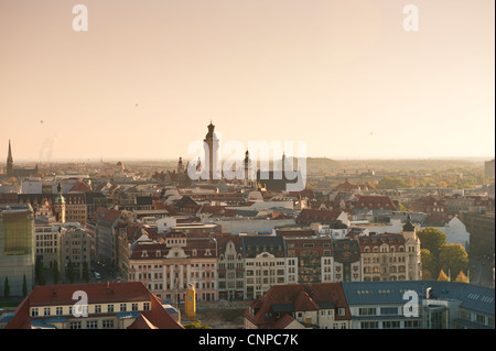 Skyline de Leipzig, Allemagne. Banque D'Images