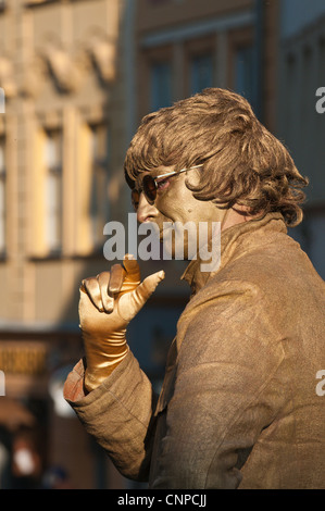 Mime à Bamberg, Allemagne. Banque D'Images